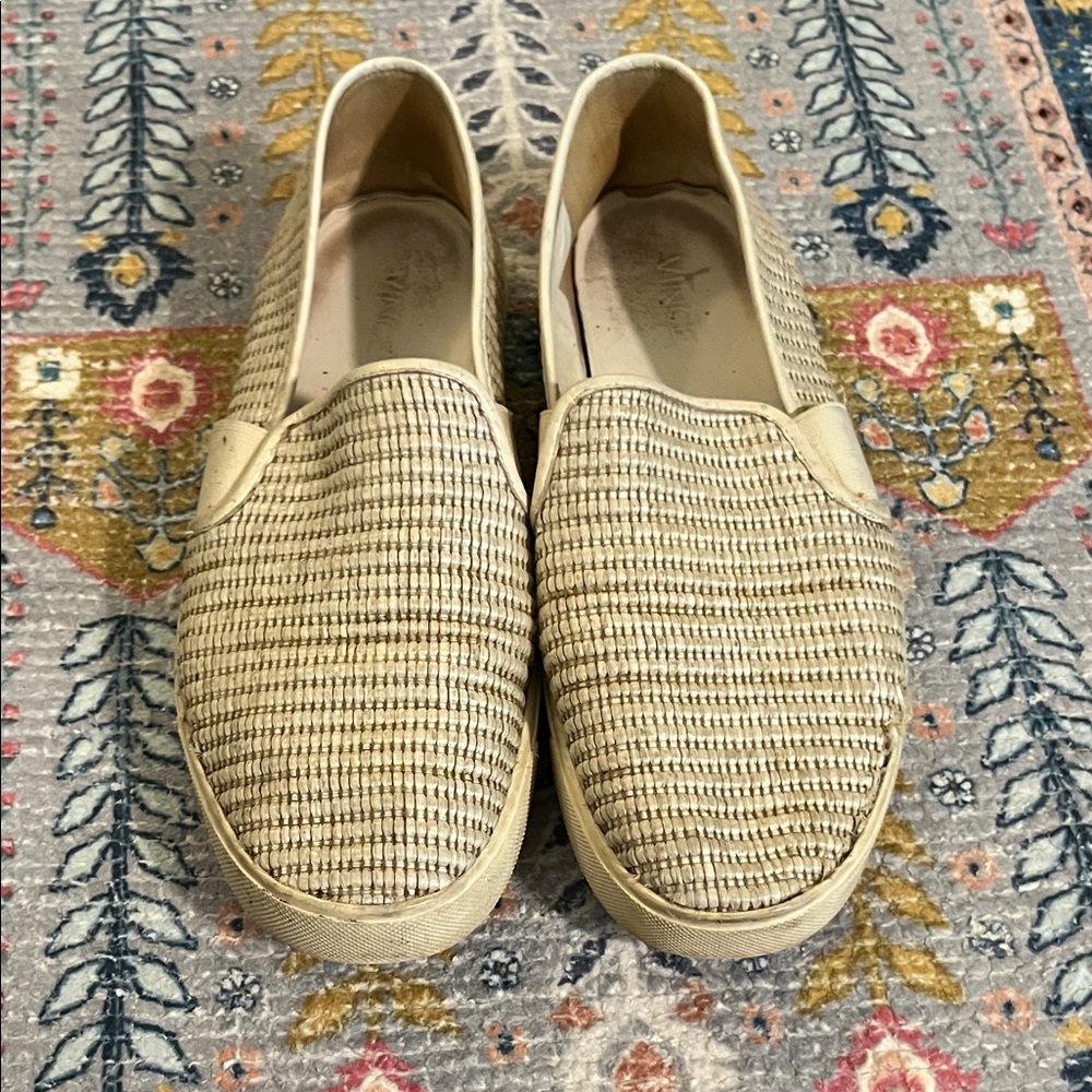 Vince Raffia Slip-On Sneakers